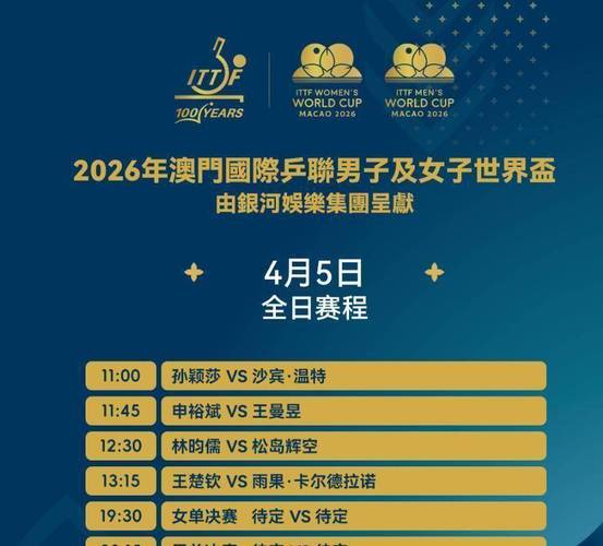 世界杯什么时候开始比赛，乒乓世界杯什么时候开始比赛